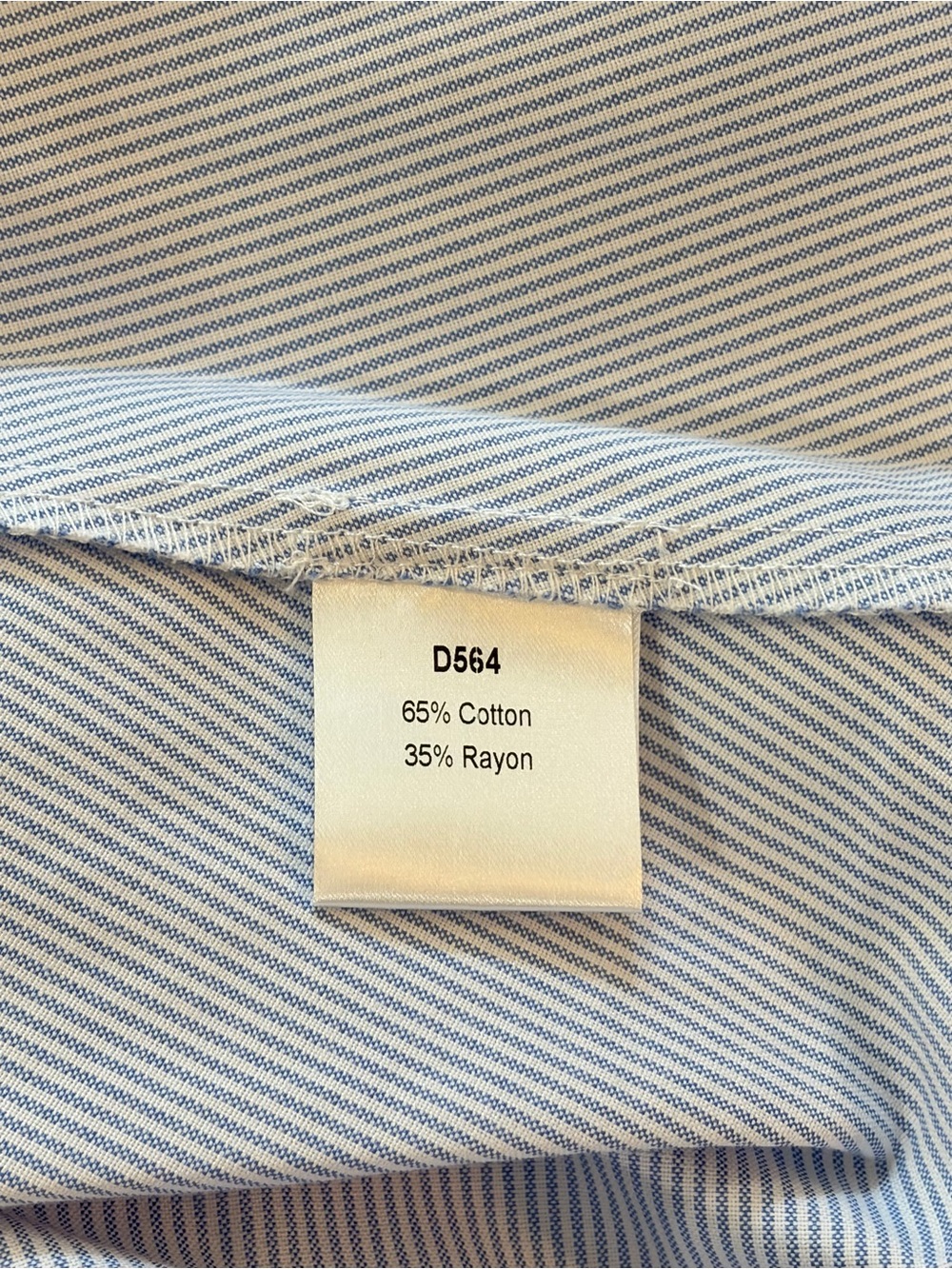 NWT SZ L Aleeza Paris Amazing Light Blue Pinstripe Maxi Dress w/Contrast Cuffs - Picture 8 of 8